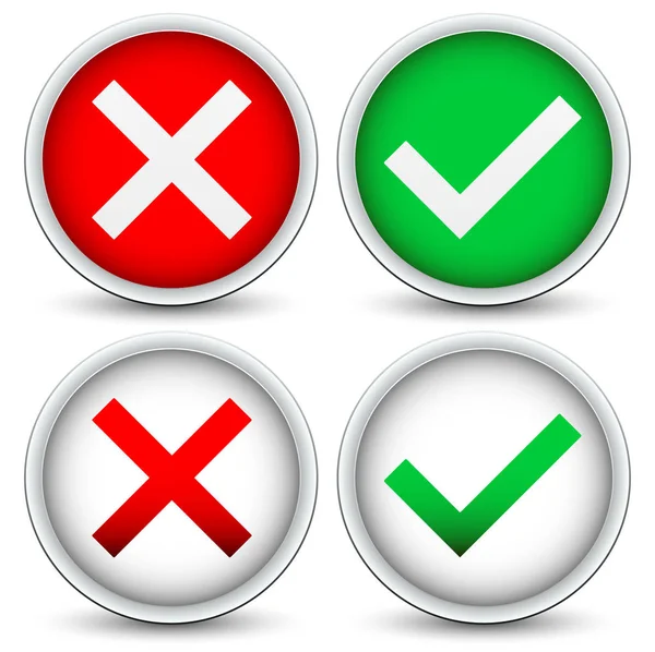 Checkmark and x concepts — Stock Photo, Image