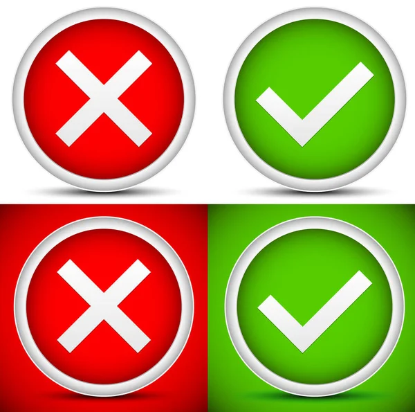 Checkmark and cross — Stock Photo, Image