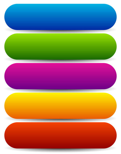 Long colorful and rounded buttons