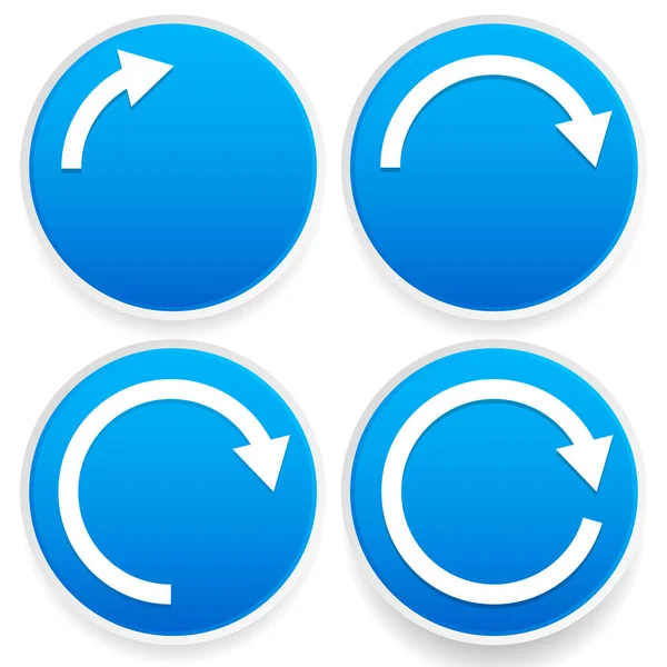 Circular arrows, 1/4, 1/2, 3/4 and full circles - Blue arrow sig — Stock Photo, Image