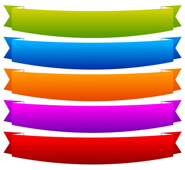 Colorful banner, ribbon or tape, band, strip templates with empt — Stock Photo, Image