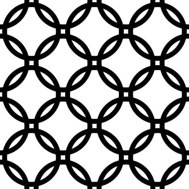 Kilitli daireler. Tekrarlanabilir, tek renkli vektör deseni, BAC