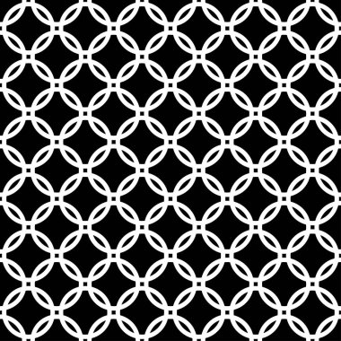 Kilitli daireler. Tekrarlanabilir, tek renkli vektör deseni, BAC