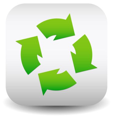 Eps10 yeşil dairesel ok simgesi