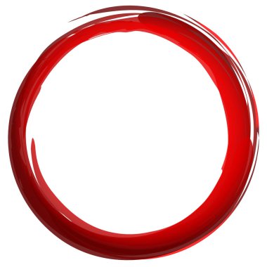 Dokulu, renkli illüstrasyon çember üzerinde beyaz izole