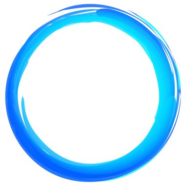 Dokulu, renkli illüstrasyon çember üzerinde beyaz izole