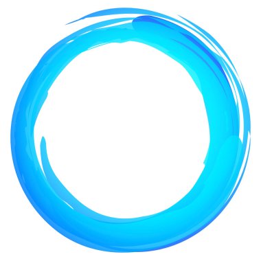 Dokulu, renkli illüstrasyon çember üzerinde beyaz izole