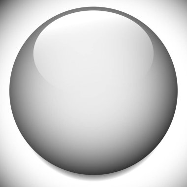 Küre, boşluk ve parlak etkisi ile daire düğmeleri