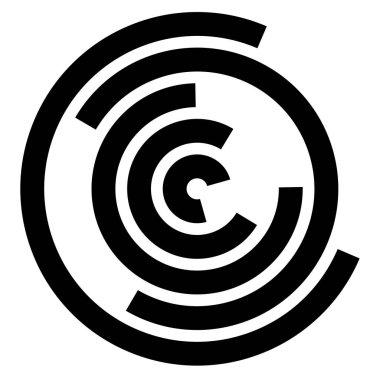 Çevrelerin eşmerkezli segmentleri, bir daireyi izleyen rasgele çizgiler 