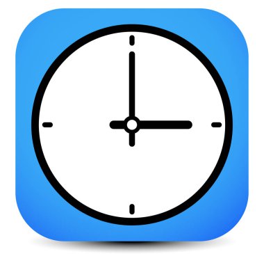 Dakika, saat göstergesi ile saat simgesi. vektör.