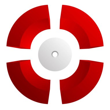 Soyut çapraz saç, hedef işareti (reticle) vektör simgesi. 