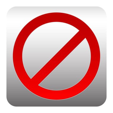 beyaz üzerinde yasak simgesi