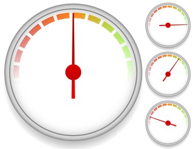 Birimleri solma ile metre şablonları çevirin. 4 aşamalarında ayarlayın. Vektör