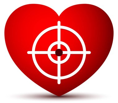 Kalp grafik crosshair.