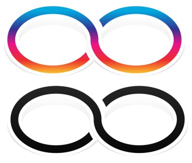 Beyaz üzerinde sonsuz semboller 