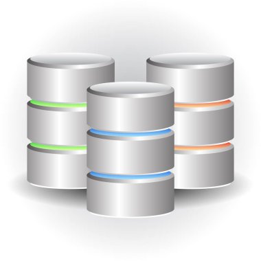 Silindir simgeler. HDD, Webhosting kavramları