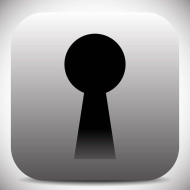 Gizlilik, gizlilik kavramları için anahtar deliği grafik. düzenlenebilir vektör.