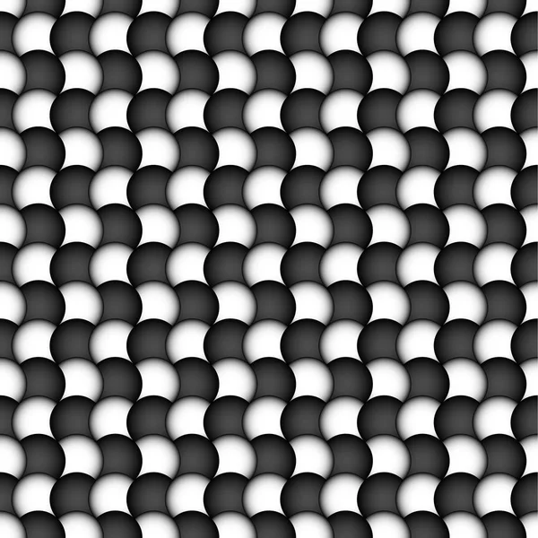 シームレスパターンの円。黒と白の抽象的な背景。R — ストック写真