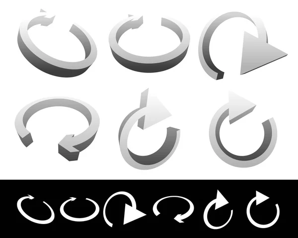 Circulaire, lus, vernieuwen, Vector, cyclus, rechtsom, rechts, pijl, — Stockfoto