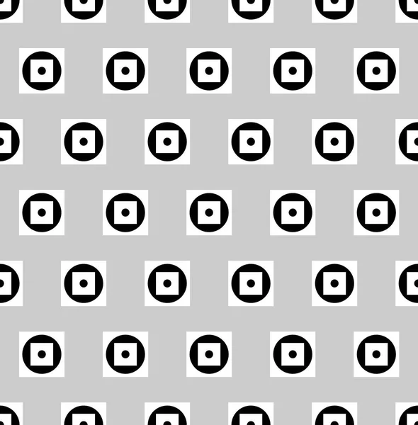 Μοτίβο με κύκλους και τετράγωνα. Επαναλαμβανόμενη. Διάνυσμα illustratio — Φωτογραφία Αρχείου