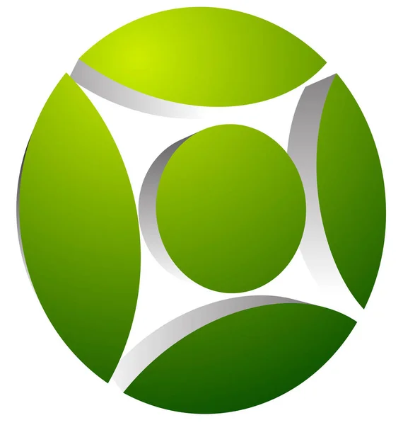 Γενικό 3d πράσινο εικονίδιο. επεξεργάσιμο και vector. απομονωθεί σε λευκό. — Φωτογραφία Αρχείου