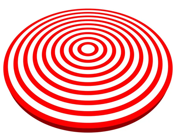 3d, красная цель изолирована на белом. Цель, точность, точность c — стоковое фото
