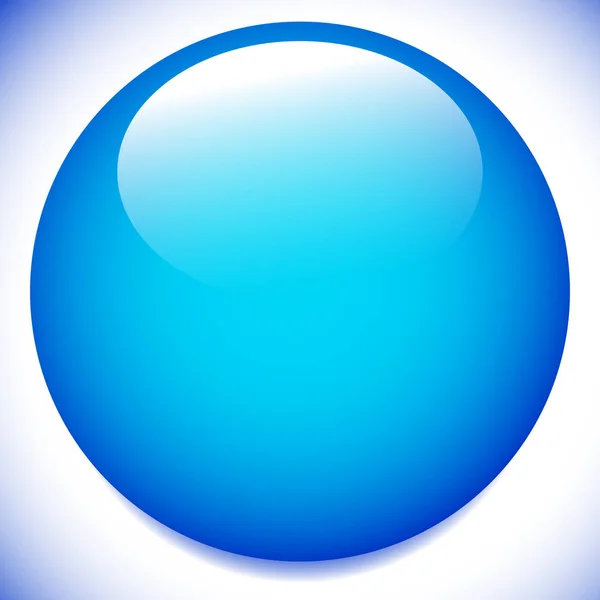 球体，圆按钮与空白空间和有光泽的影响 — 图库照片