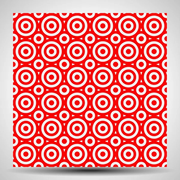 Red and white concentric circles abstract pattern. Seamlessly re — Stock Photo, Image