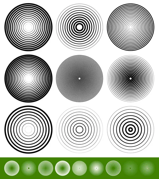 Concentric Circle Elements / Backgrounds. Abstract circle patter — Stock Photo, Image