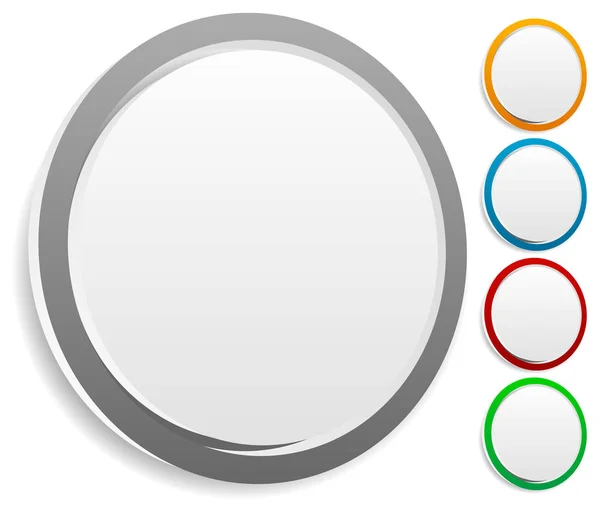 Cirkel grafik. Cirklar knappar, emblem med tomt utrymme. — Stockfoto