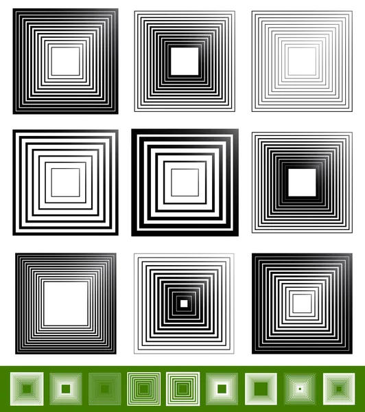 抽象ブレンドされた正方形要素セット。ベクターイラスト. — ストック写真