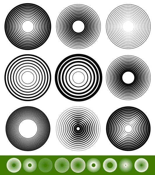 Conjunto de elementos circulares misturados abstratos. ilustração vetorial . — Fotografia de Stock