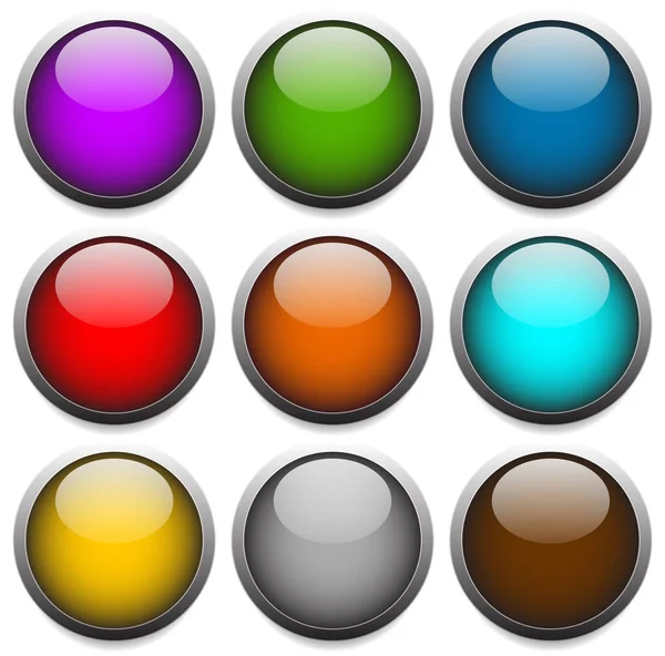 Empty circles with highlight, gloss. Eps 10 vector — Stock Photo, Image