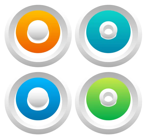 3D kleurrijke cirkel elementen. bewerkbare vectorafbeelding. — Stockfoto