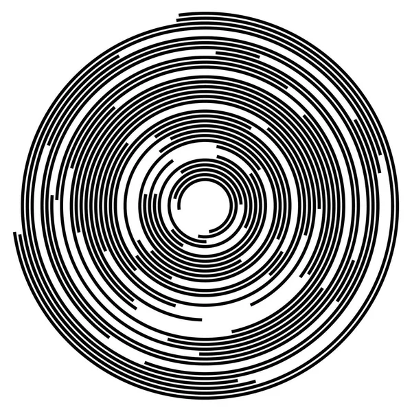 圆的同心段, 围绕圆的随机线 — 图库照片