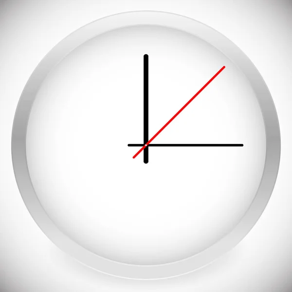 Clock Vector Template with 3 Hour Hands — Stock Photo, Image