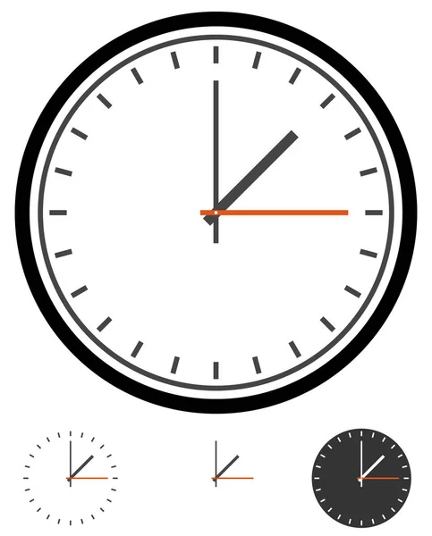 Reloj, vector de reloj. Tiempo, vector horario —  Fotos de Stock