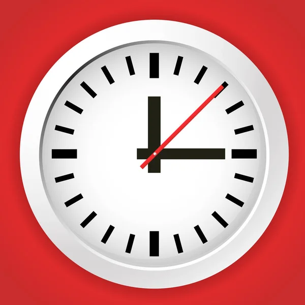 时钟图标上的红色 — 图库照片