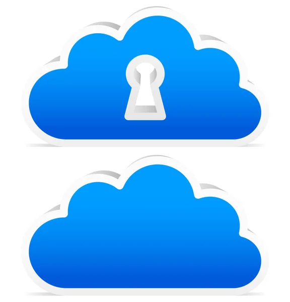 3D felhők az IT biztonság, vagy meteorológia koncepció — Stock Fotó
