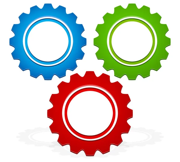 Group Colorful Industrial Gears — Stock Photo, Image