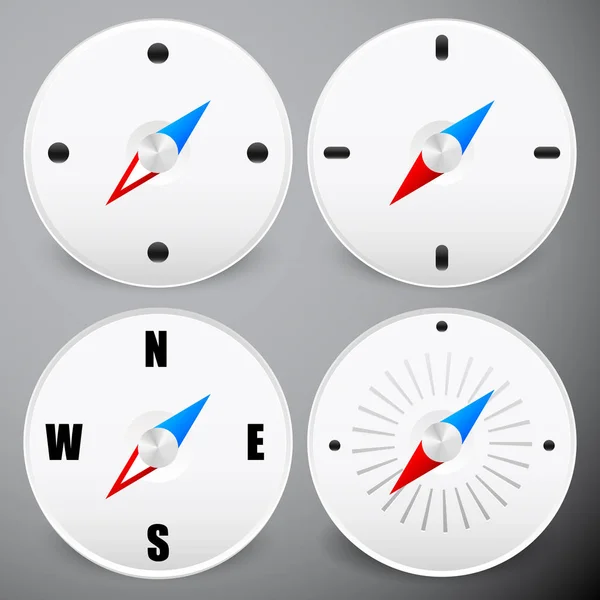 Compass icon. Dial vector. Needle on dial. Positioning, navigati — Stock Photo, Image