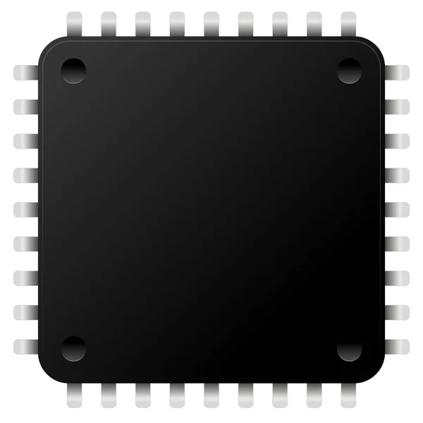 Піктограма Процесора Білому — стокове фото