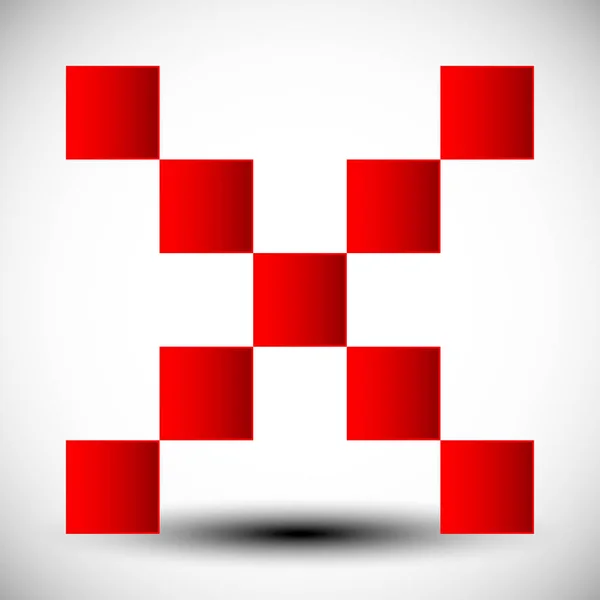 Cruz roja, letra X, forma X . — Foto de Stock