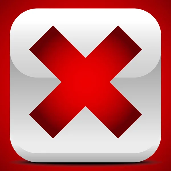 X shape, letter. Delete, remove button, icon. — Stock Photo, Image