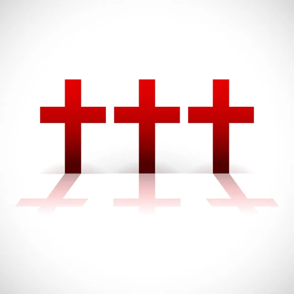 赤の十字の組成 — ストック写真