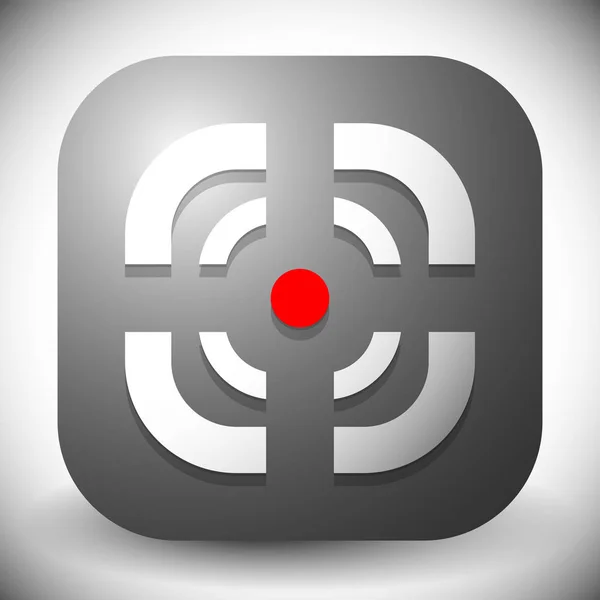Crosshair, reticle icon for accuracy, alignment, targeting conce — Stock Photo, Image