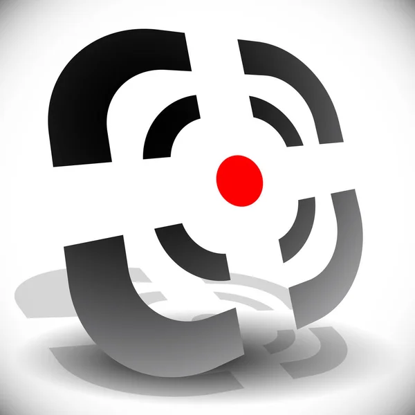 Crosshair, doğruluk için dürbün ağı simgesi, hizalama, hedefleme conce — Stok fotoğraf