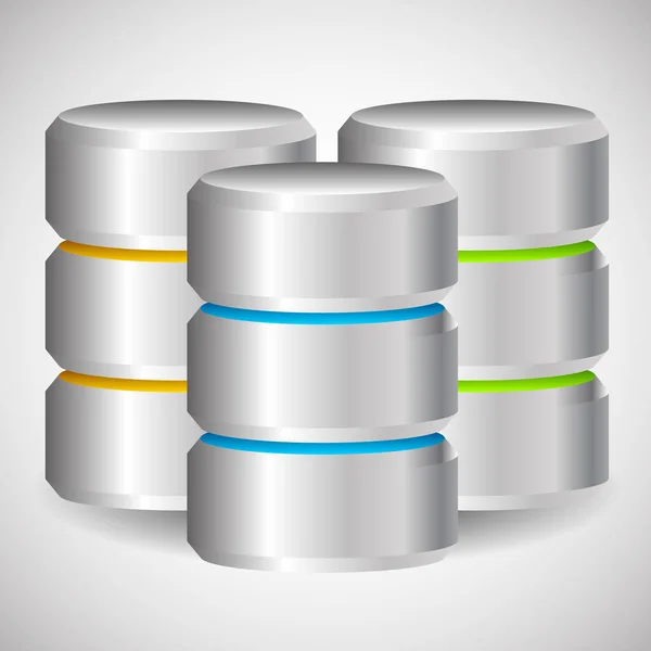 Metal Cylinder. Webhosting, Server, Mainframe Computer Concepts. — Stock Photo, Image