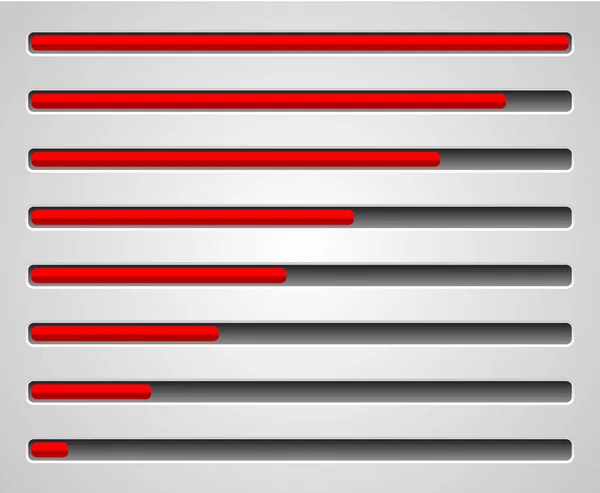Horizontal level indicators / progress or loading bars — Stock Photo, Image