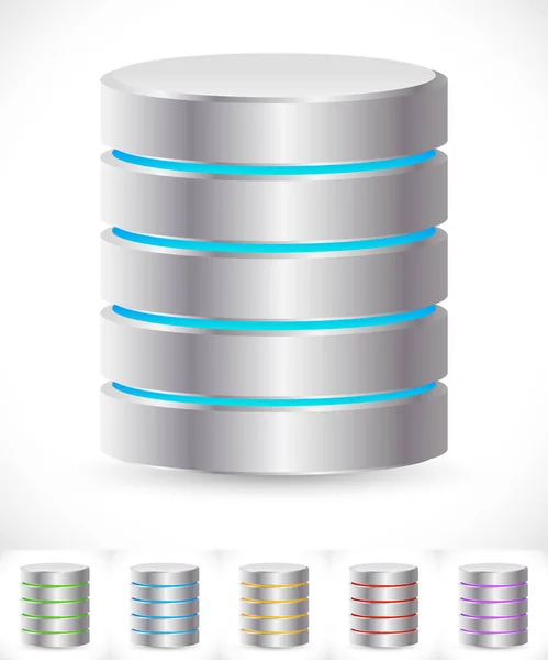 Abstract HDD cylinders with lively colors. Technology, file or w — Stock Photo, Image